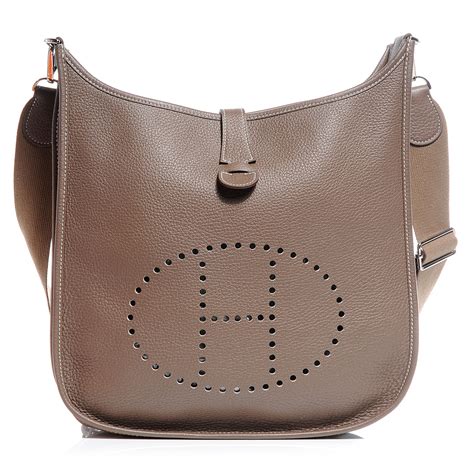 hermes taurillon clemence evelyne iii pm etoupe|HERMES Taurillon Clemence Evelyne III PM Etoupe.